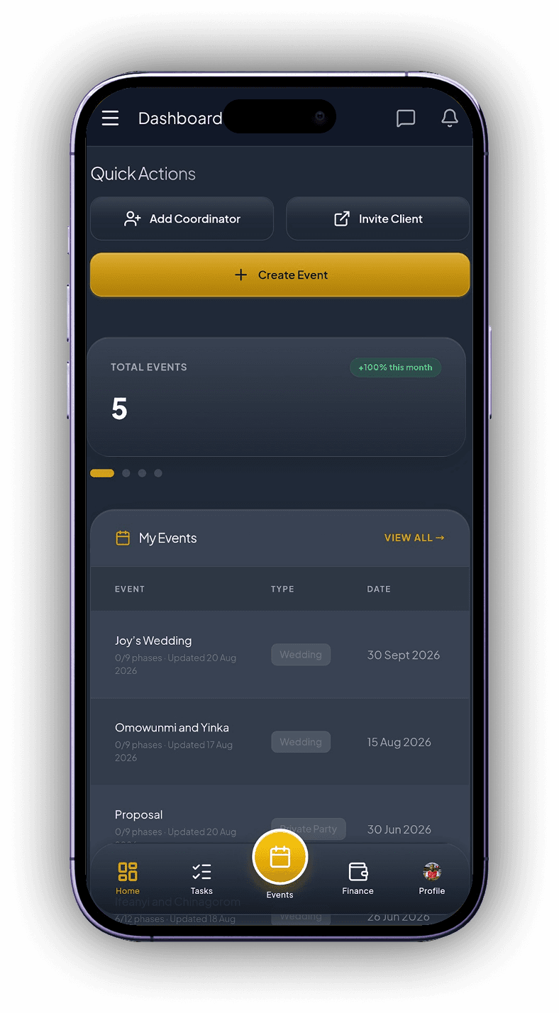 NaliGrid dashboard on mobile